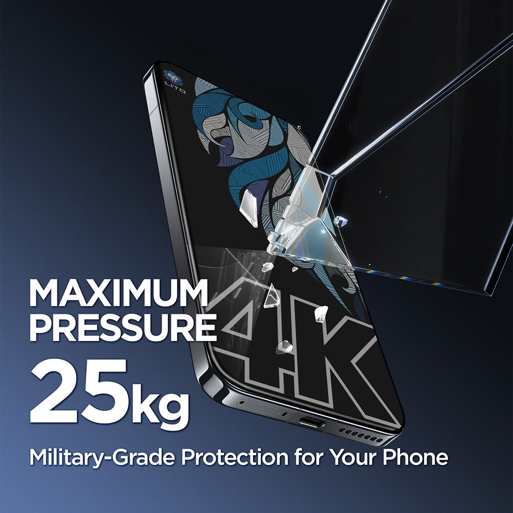 Защитно фолио Privacy Lito D+ Max 4K за Apple iPhone 17 Pro Max, закалено стъкло, Full Glue