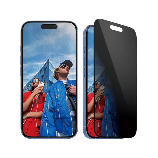 Защитно фолио за екран Privacy PanzerGlass Ultra-Wide Fit EasyAligner за Apple iPhone 16 / 15, закалено стъкло, Full Glue