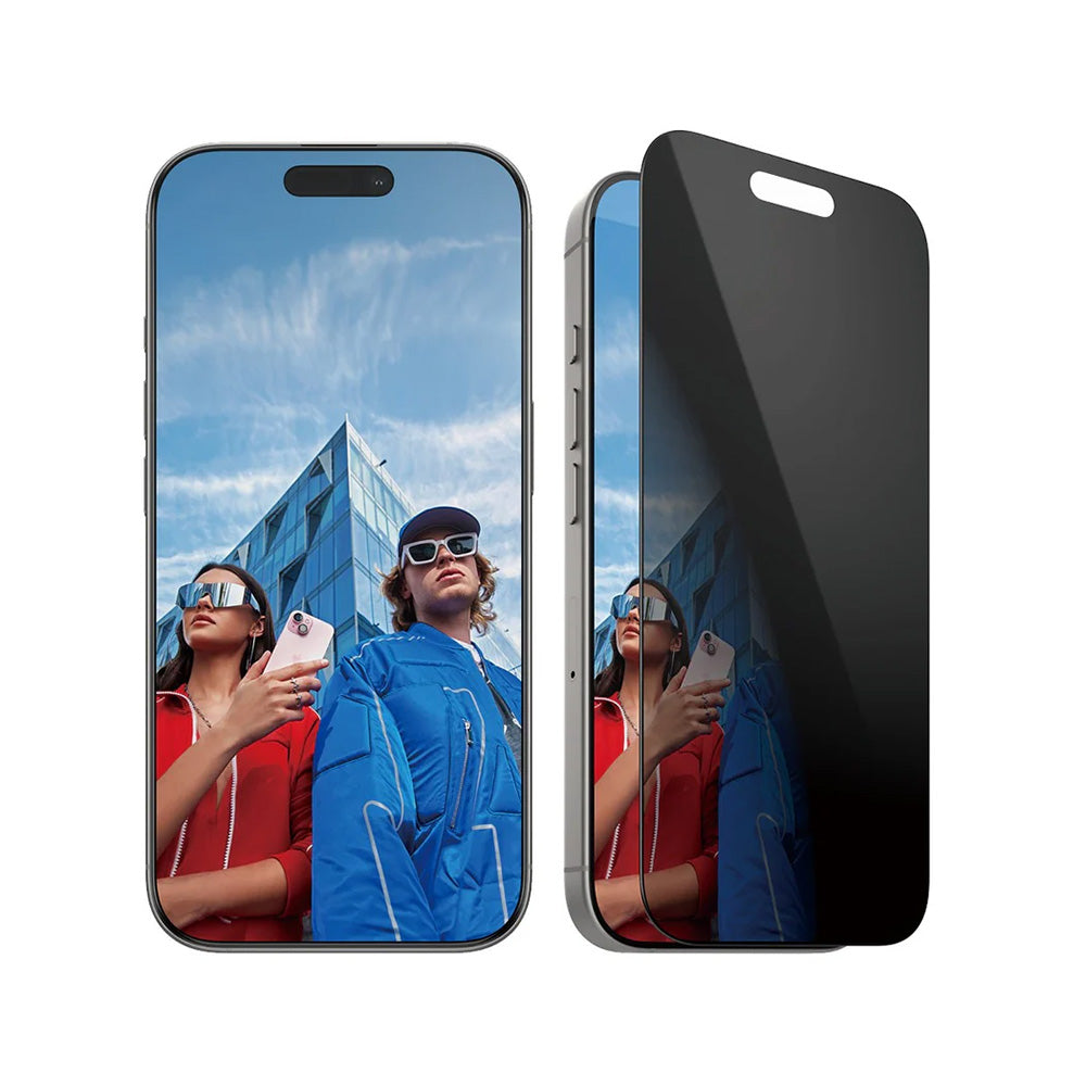Защитно фолио Privacy PanzerGlass Ultra-Wide Fit EasyAligner за Apple iPhone 16 Pro, закалено стъкло, Full Glue