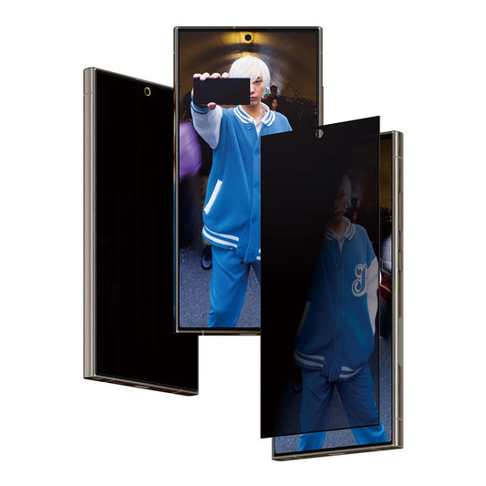 Фолио за защита на екрана Privacy PanzerGlass Ultra-Wide Fit EasyAligner за Samsung Galaxy S24 Ultra S928, Закалено стъкло, Пълно залепване