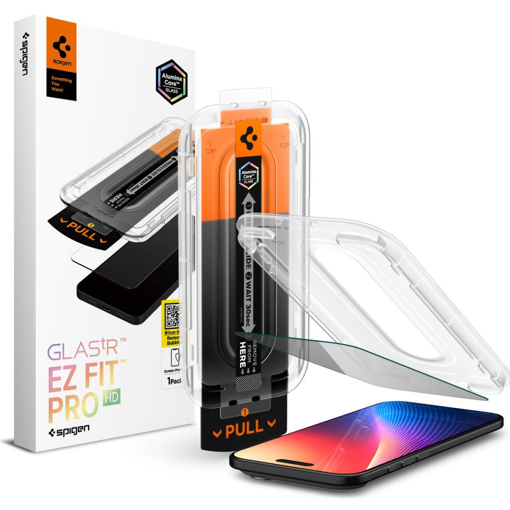 Фолио за защита на екрана Privacy Spigen GlastR EZ FIT Pro за Apple iPhone 17 Air, Закалено стъкло, Full Glue AGL09871