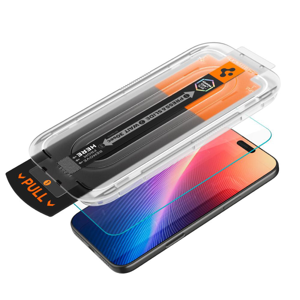 Фолио за защита на екрана Privacy Spigen GlastR EZ FIT Pro за Apple iPhone 17 Air, Закалено стъкло, Full Glue AGL09871