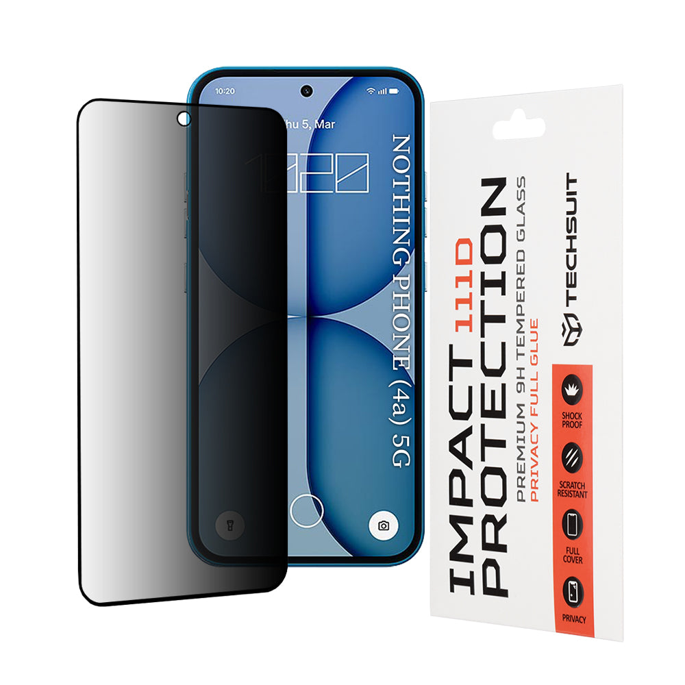 Защитно фолио Privacy Techsuit за Nothing Phone (4a), закалено стъкло, Full Glue, 111D