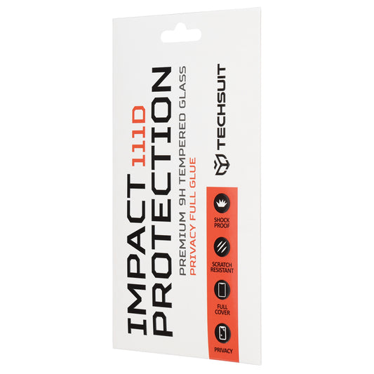 Защитно фолио Privacy Techsuit за Xiaomi Redmi Note 15 Pro 5G, закалено стъкло, Full Glue, 111D