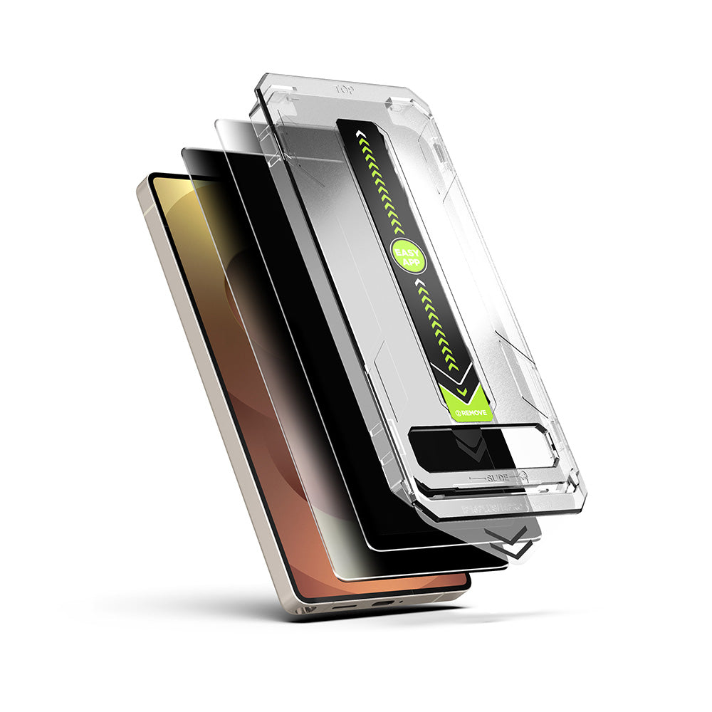 Протектор за екран Privacy Techsuit TitanGlass CrystalHD за Samsung Galaxy S25 Ultra S938, закалено стъкло, пълно залепване, комплект от 2 броя
