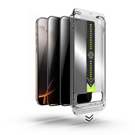 Защитно фолио Privacy Techsuit TitanGlass за Apple iPhone 17 Pro, закалено стъкло, Full Glue, комплект от 2 броя