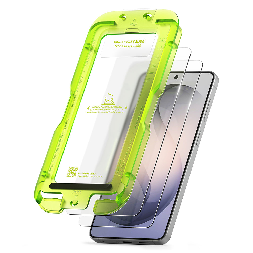 Защитно фолио Ringke Easy Slide за Samsung Galaxy S26 S942, закалено стъкло, пълно залепване, комплект от 2 броя