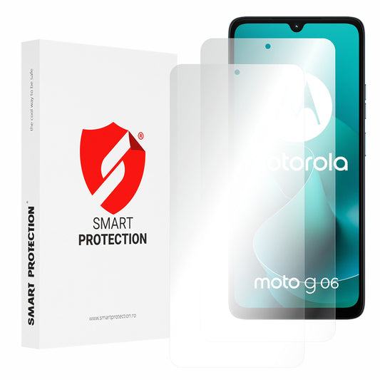 Фолио за защита на екрана Smart Protection Premium Classic за Motorola Moto G06 Power / G06, Пластмаса, Пълно залепване, Комплект 2 броя