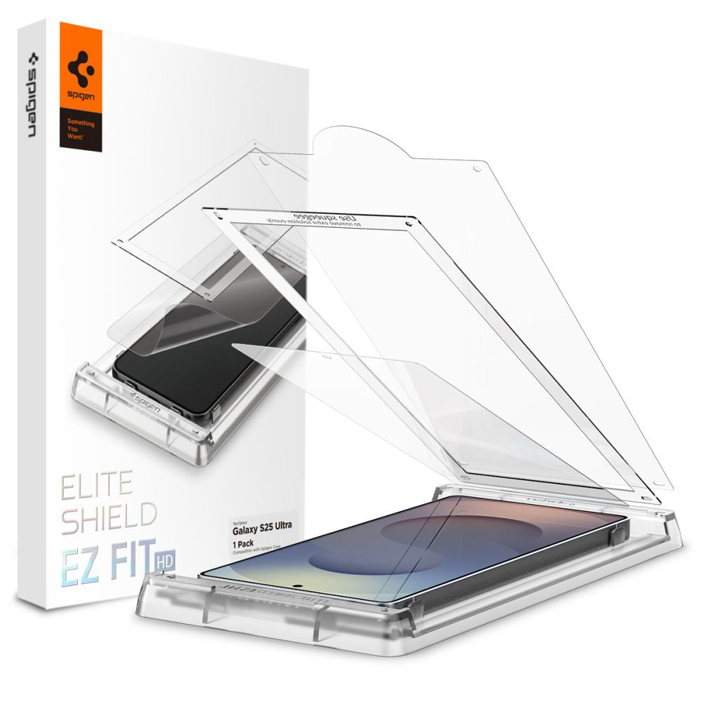 Протектор за екран Spigen Elite Shield EZ FIT HD за Samsung Galaxy S25 Ultra S938, пластмаса AFL09083