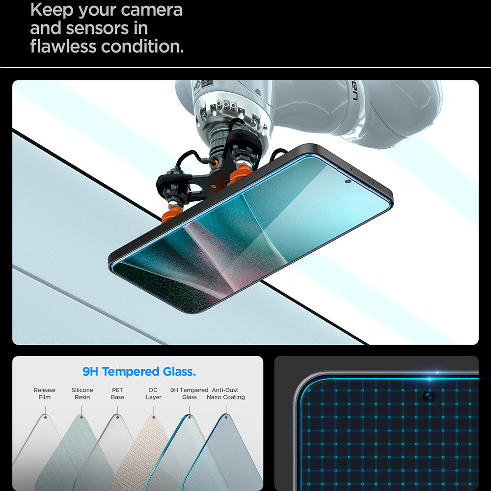 Протектор за екран Spigen GlastR EZ FIT HD за Samsung Galaxy A37 5G / A36 A366, закалено стъкло, пълно залепване AGL11365