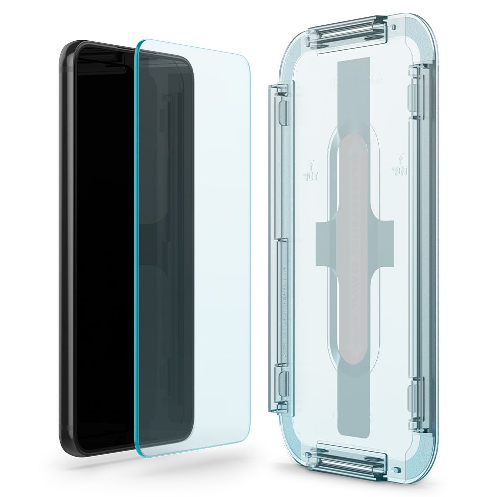 Протектор за екран Spigen GlastR EZ FIT за Samsung Galaxy S22 5G S901, закалено стъкло, пълно залепване, комплект 2 броя AGL04151