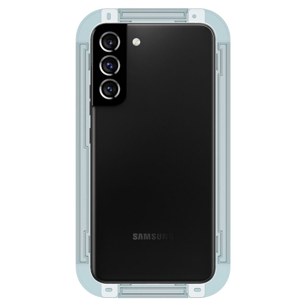Протектор за екран Spigen GlastR EZ FIT за Samsung Galaxy S22 5G S901, закалено стъкло, пълно залепване, комплект 2 броя AGL04151