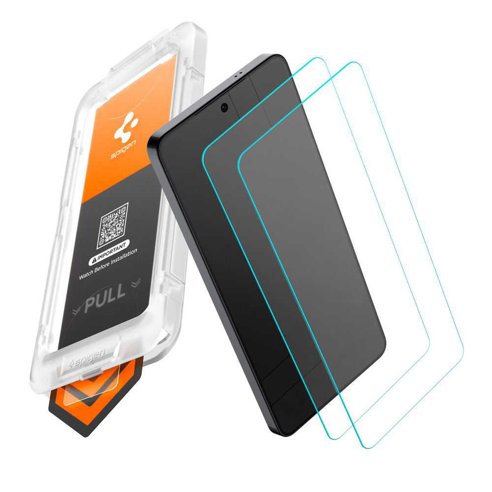 Защитно фолио за екран Spigen GlastR EZ FIT Pro HD за Samsung Galaxy S26 Ultra S948, закалено стъкло, пълно залепване, комплект от 2 броя AGL11072