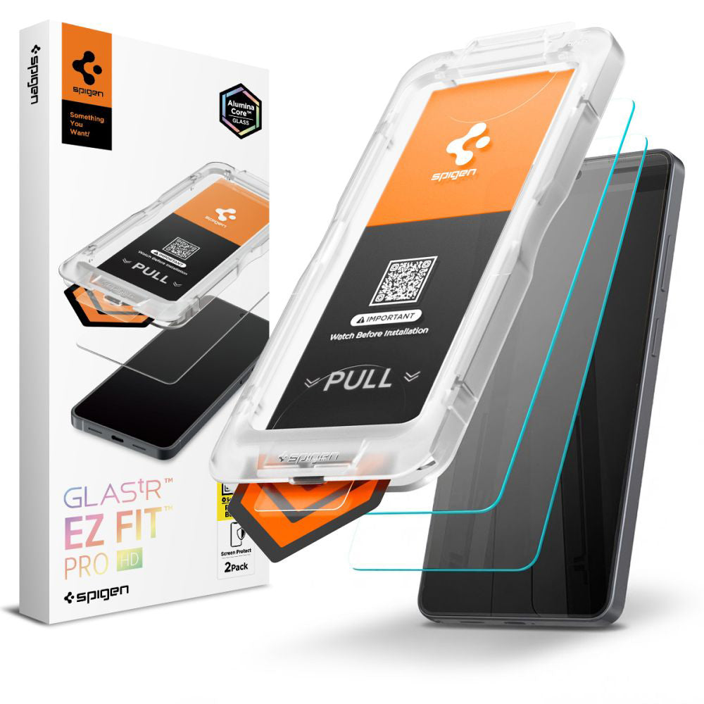Защитно фолио за екран Spigen GlastR EZ FIT Pro HD за Samsung Galaxy S26 Ultra S948, закалено стъкло, пълно залепване, комплект от 2 броя AGL11072