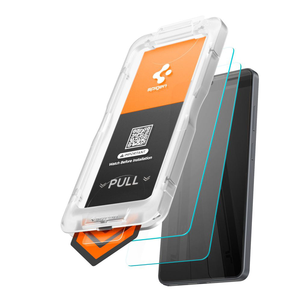 Защитно фолио за екран Spigen GlastR EZ FIT Pro HD за Samsung Galaxy S26 Ultra S948, закалено стъкло, пълно залепване, комплект от 2 броя AGL11072