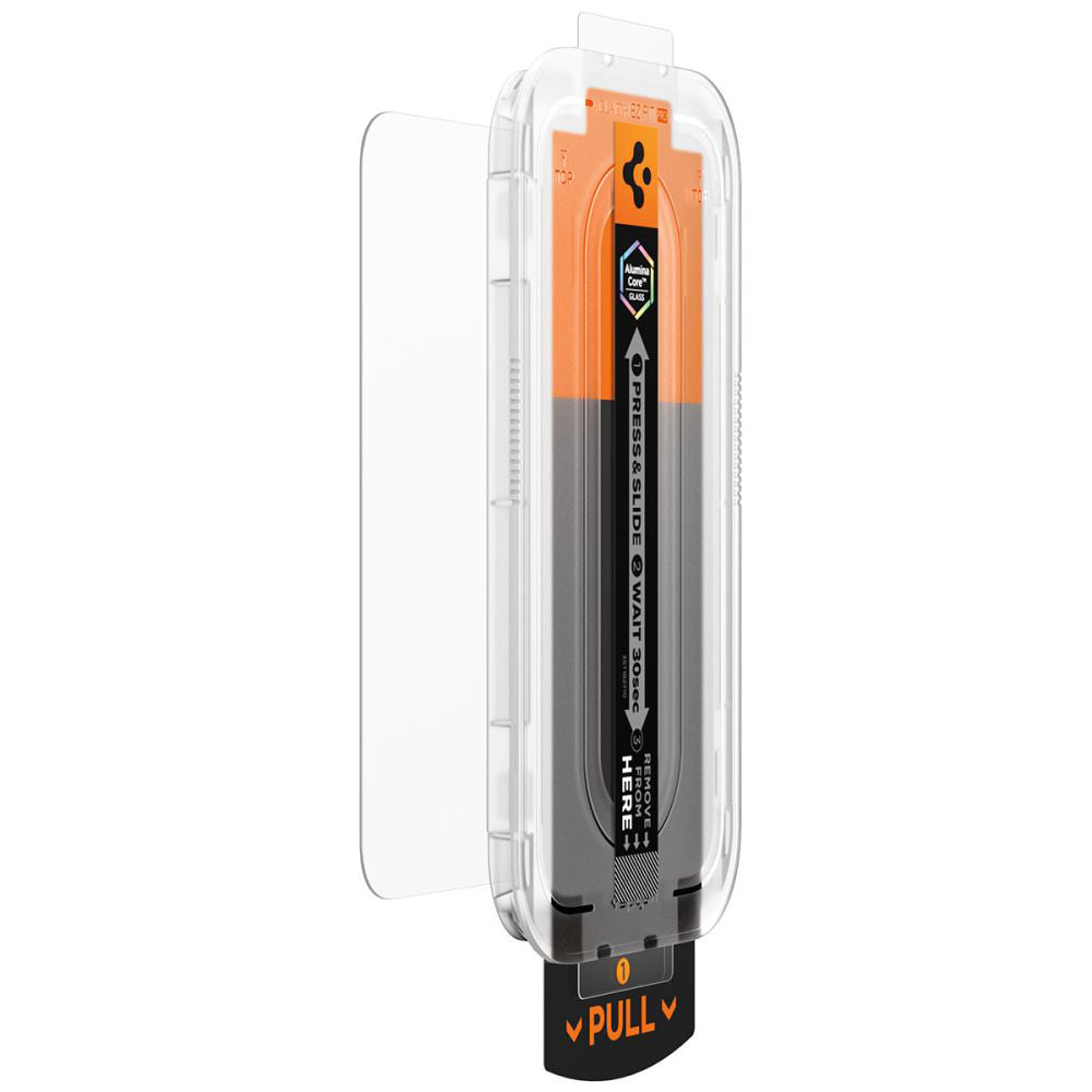 Защитно фолио за екран Spigen GlastR EZ FIT Pro за Apple iPhone 17 Pro Max / 16 Pro Max, закалено стъкло, Full Glue