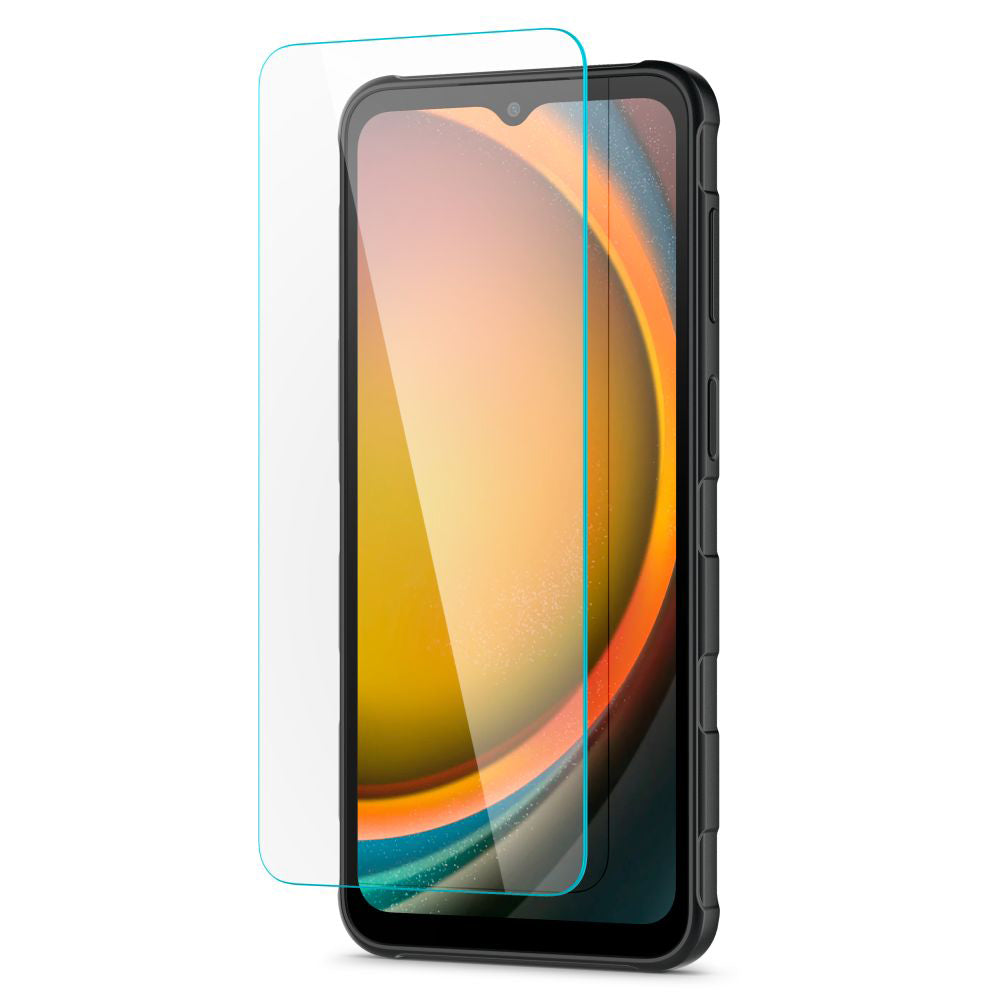 Протектор за екран Spigen GlastR Slim за Samsung Galaxy XCover7 Pro / Xcover7 G556, закалено стъкло, пълно залепване, комплект 2 броя AGL09407