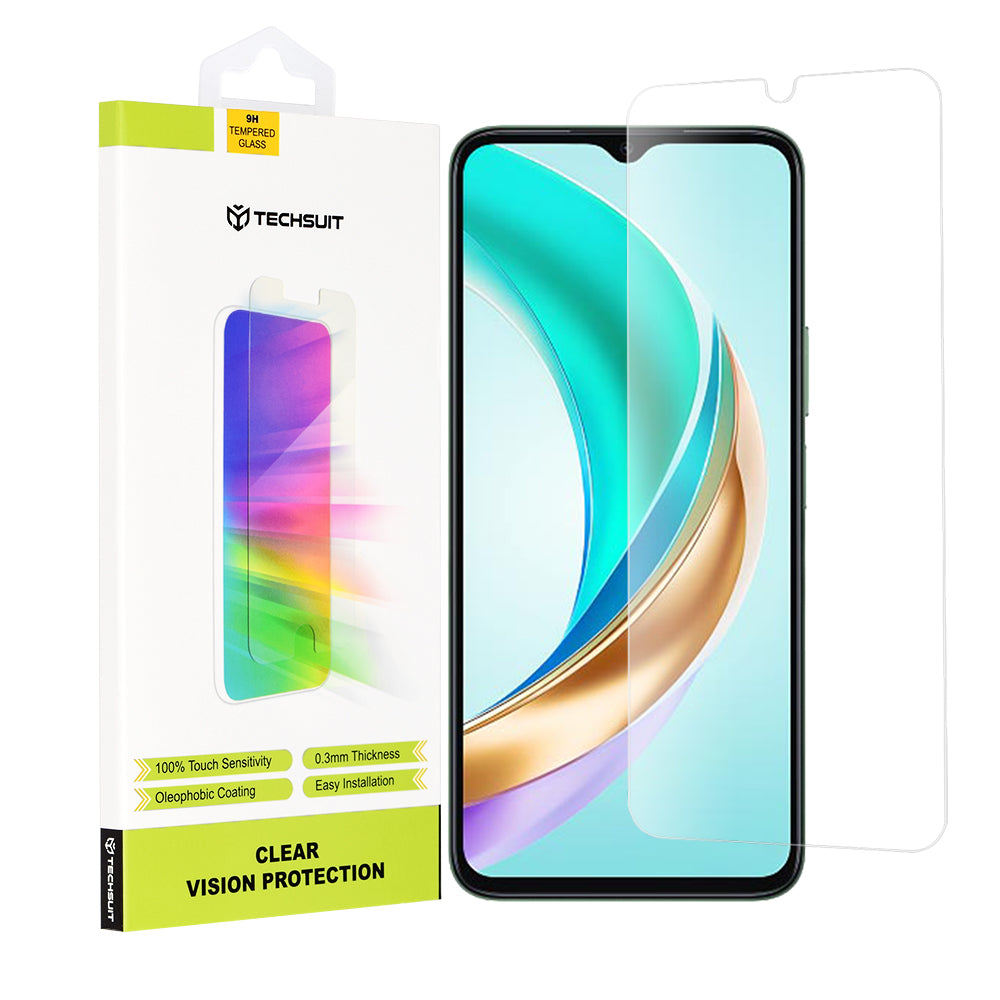 Защитно фолио за екран Techsuit Clear Vision за Honor X6b, закалено стъкло, Full Glue