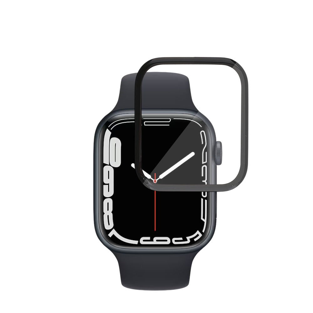 Защитно фолио Techsuit Nano Flex за екран на Apple Watch Series 9 / 8 / 7 45mm, Пластмаса, Комплект 2 броя, Черно
