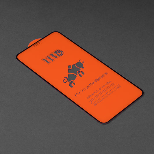 Протектор за екран Techsuit за Apple iPhone 11 Pro Max / XS Max, закалено стъкло, пълно залепване, 111D, черен