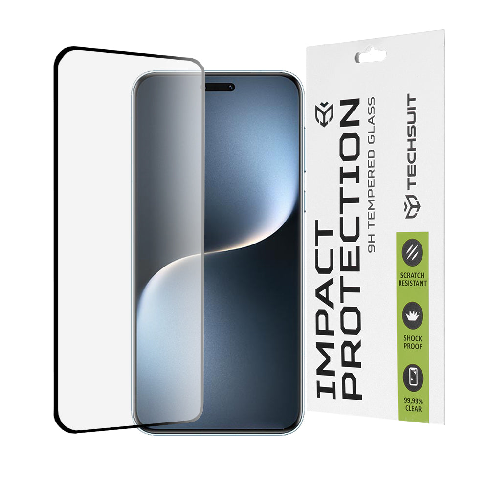 Протектор за екран Techsuit за Honor Magic7 Pro, закалено стъкло, Full Glue, 111D, черен