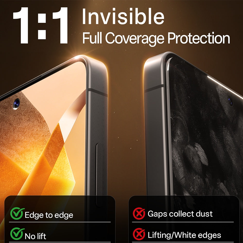 Фолио за защита на екрана Torras GlassGo Install Master за Samsung Galaxy S26 S942, закалено стъкло, пълно залепване, прозрачно