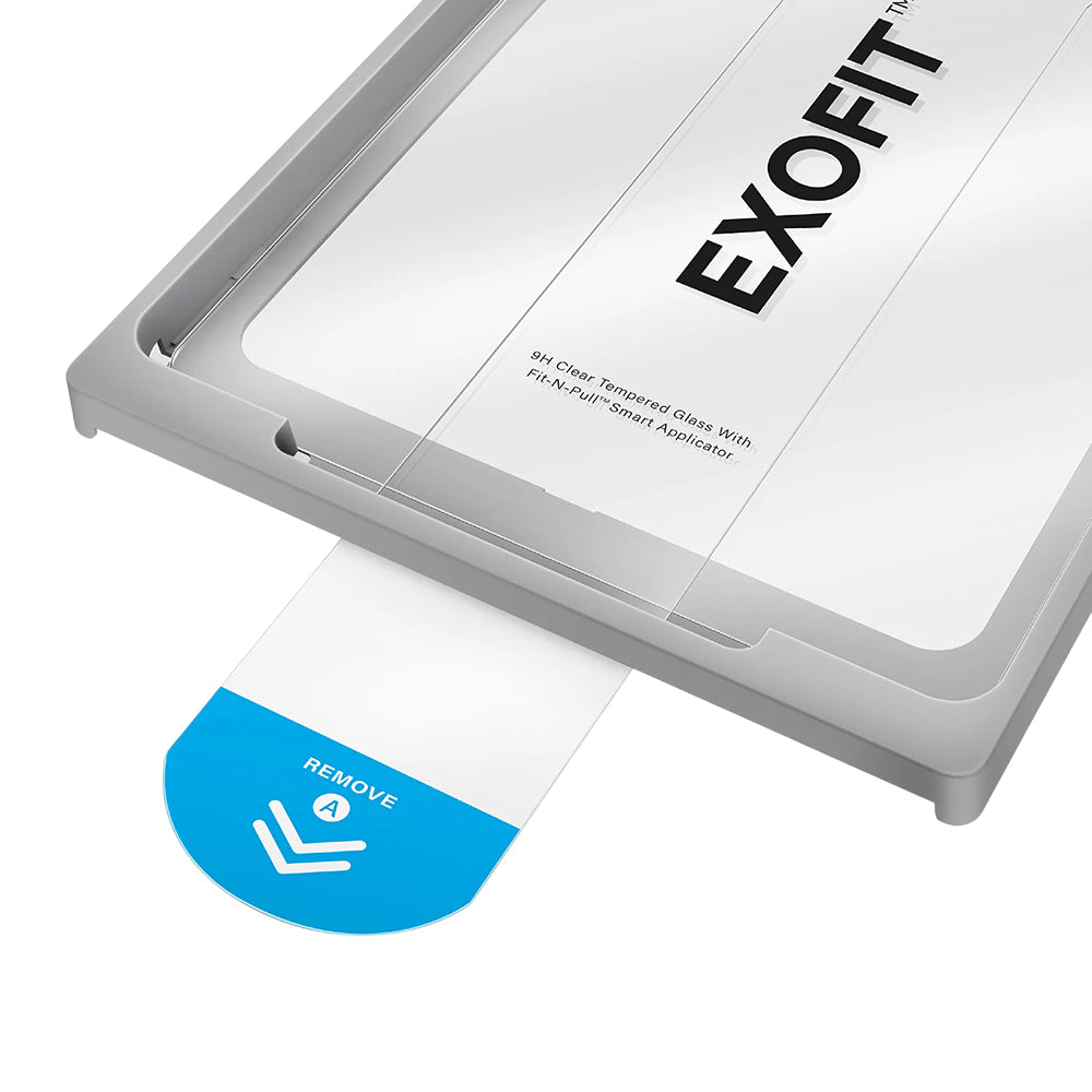 Протектор за екран UNIQ Optix Exofit за Apple iPad (2025), закалено стъкло, пълно залепване