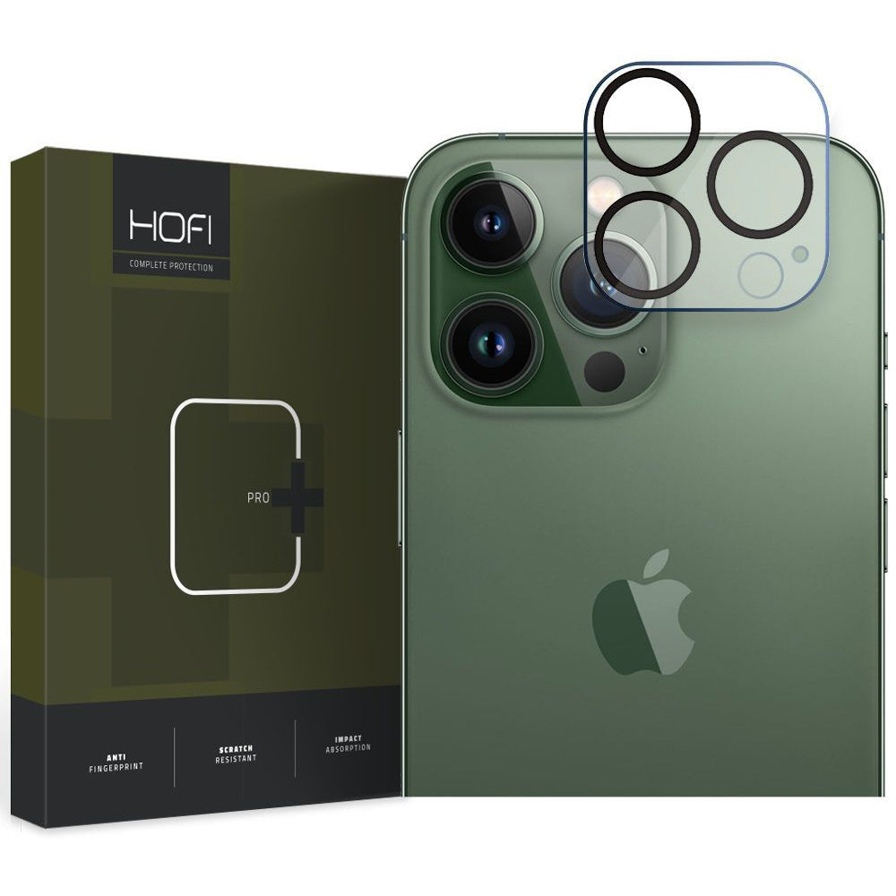 Фолио за защита на задната камера HOFI PRO+ за Apple iPhone 14 Pro Max / 14 Pro, Закалено стъкло, Черно