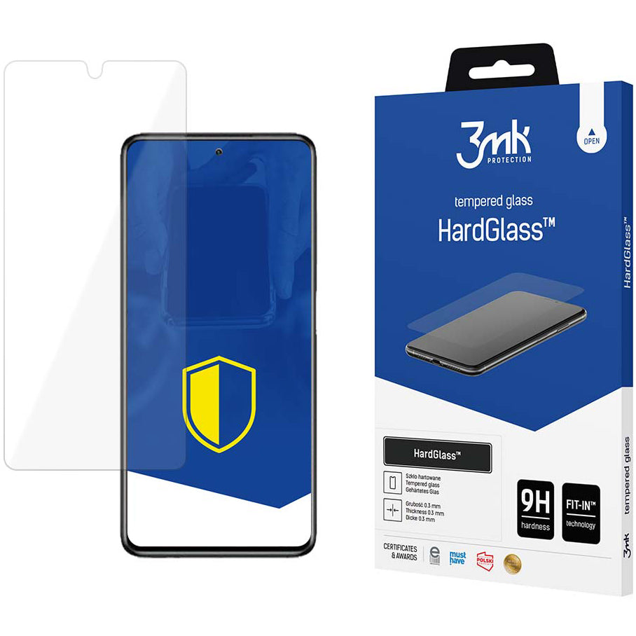 Протектор за екран 3MK HardGlass за Samsung Galaxy S23 S911, закалено стъкло, пълно залепване