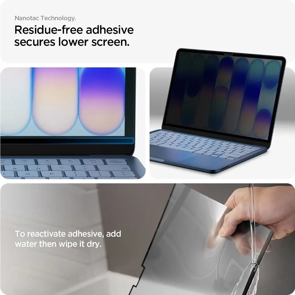 Протектор за екран Privacy Spigen Safe View Magnetic за Apple MacBook Neo 13 инча, пластмаса AFL11670