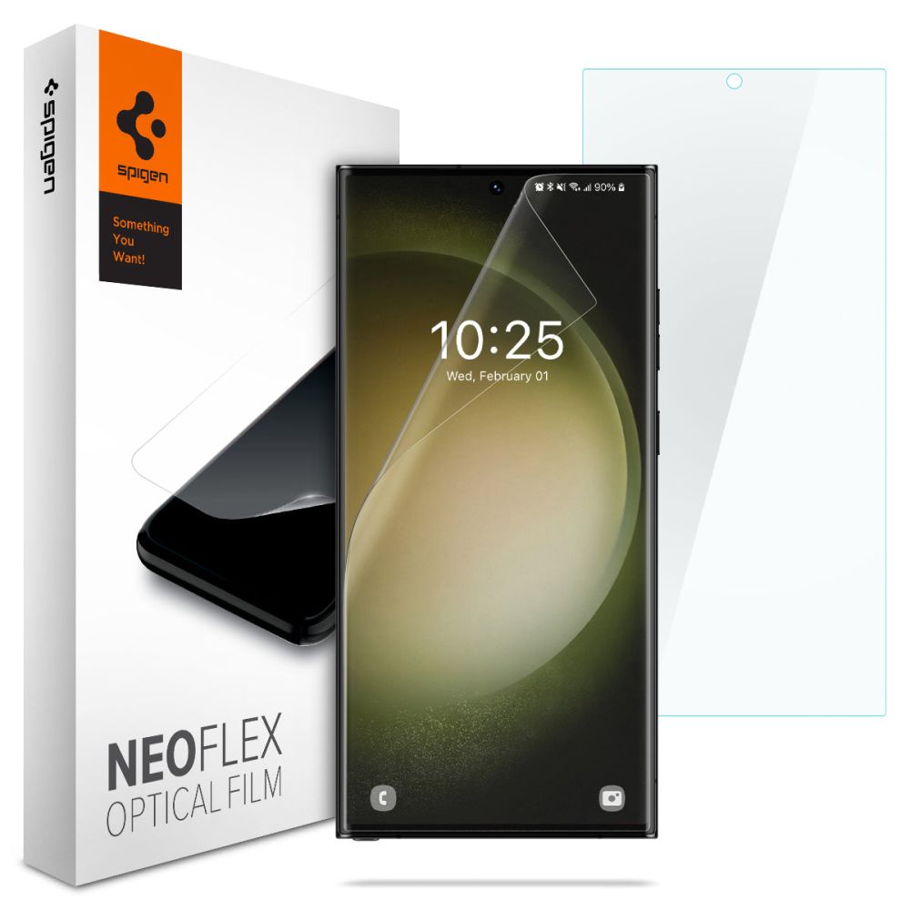 Фолио за защита на екрана Spigen Neo Flex за Samsung Galaxy S23 Ultra S918, Пластмаса, Комплект 2 броя AFL05943