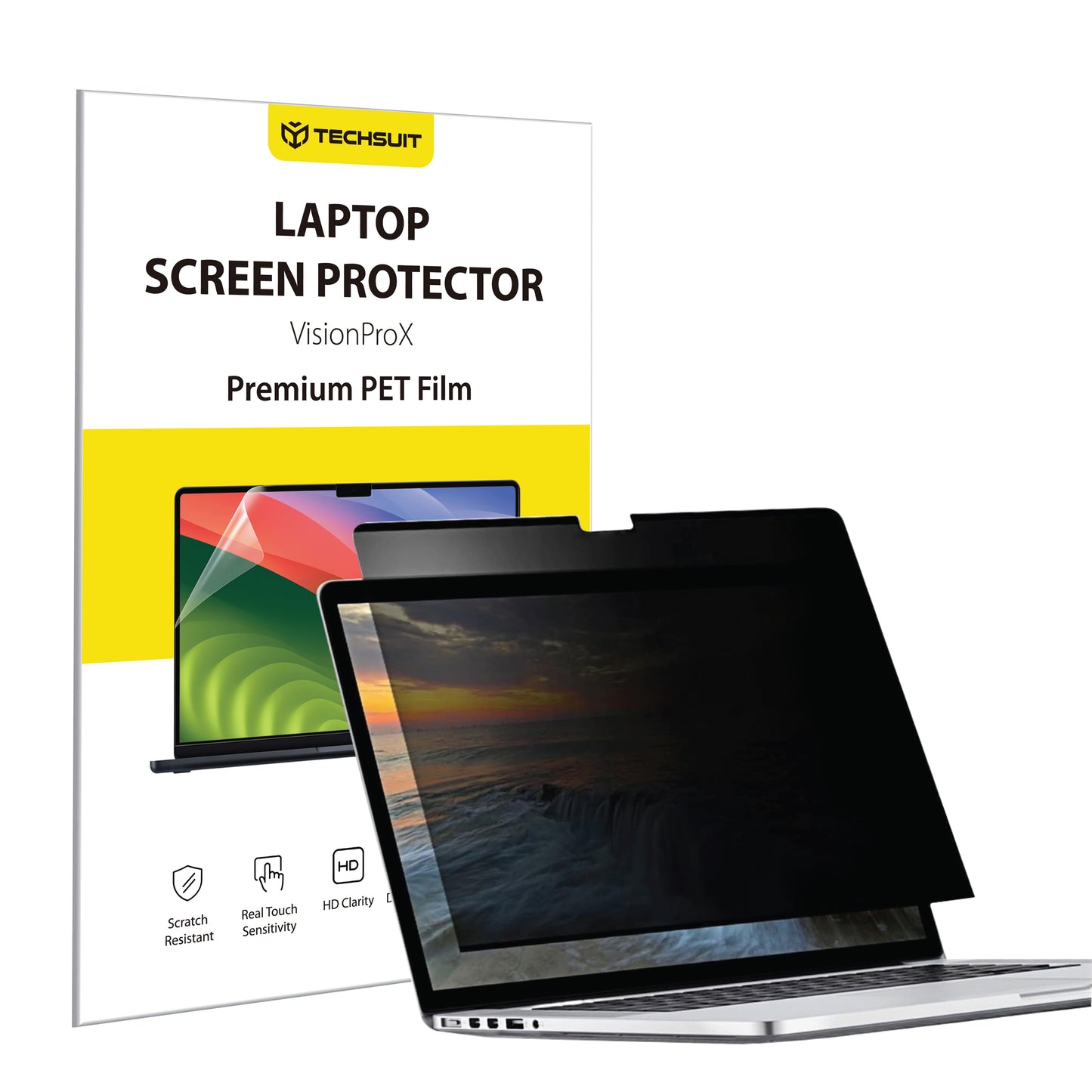 Фолио за защита на екрана Privacy Techsuit VisionProX Magnetic за Apple MacBook Pro 14inch (2024), Пластмаса