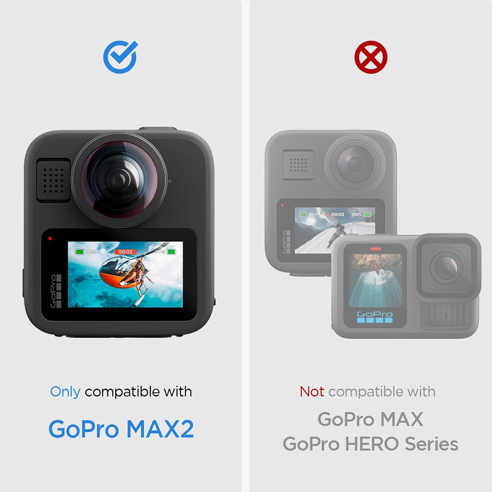 Фолио за защита на екрана Spigen GlastR Slim за GoPro Max 2, Комплект 2 броя, Закалено стъкло AGL11230