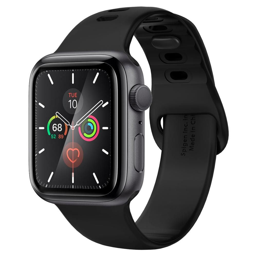 Фолио за защита Spigen ProFlex EZ FIT за Apple Watch 44mm Series, Комплект 2 броя, Гъвкаво стъкло, Черно