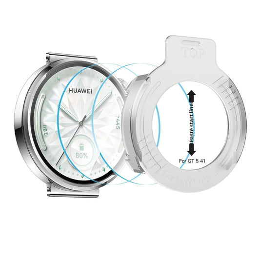 Фолио за защита Tech-Protect Easy Set+ за Huawei Watch GT 5 41mm, Комплект 2 броя, Закалено стъкло