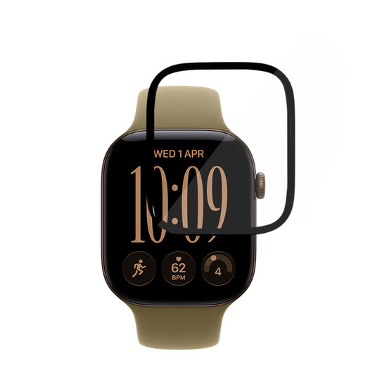 Защитно фолио Techsuit Nano Flex за Apple Watch Series 12 42 мм, пластмаса, комплект от 2 броя, черно
