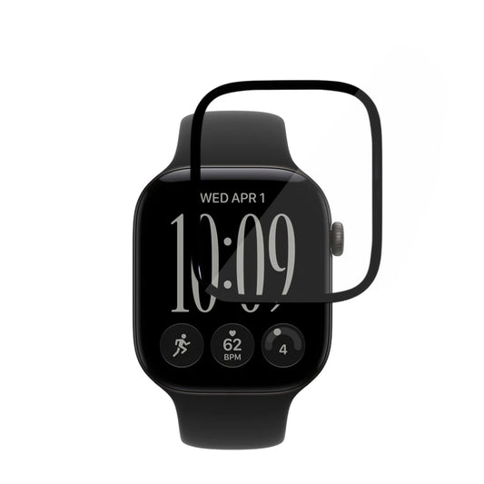 Протекторна фолио Techsuit Nano Flex за Apple Watch Series 12 46mm, комплект от 2 броя, пластмасова, черна