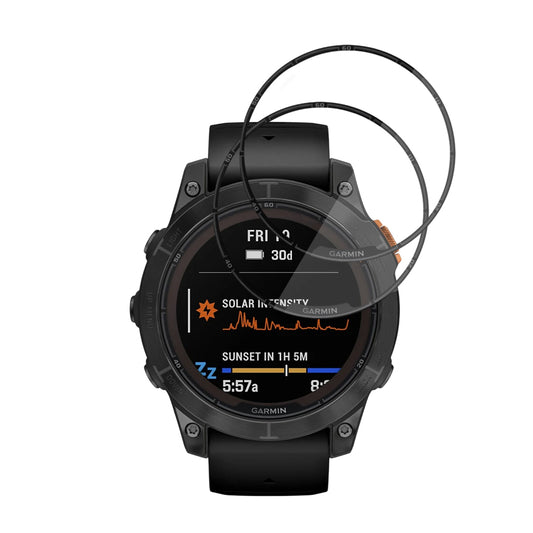 Фолио за защита Techsuit Nano Flex за Garmin Fenix 7 Pro Solar, Комплект 2 броя, Пластмаса, Черно