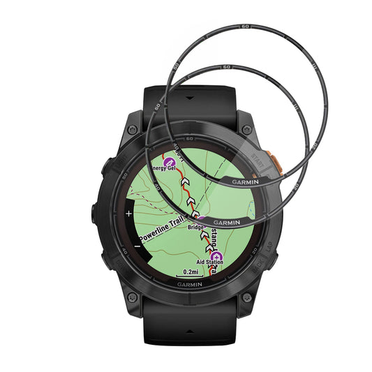 Фолио за защита Techsuit Nano Flex за Garmin Fenix 7X Pro Solar, Комплект 2 броя, Пластмаса, Черно