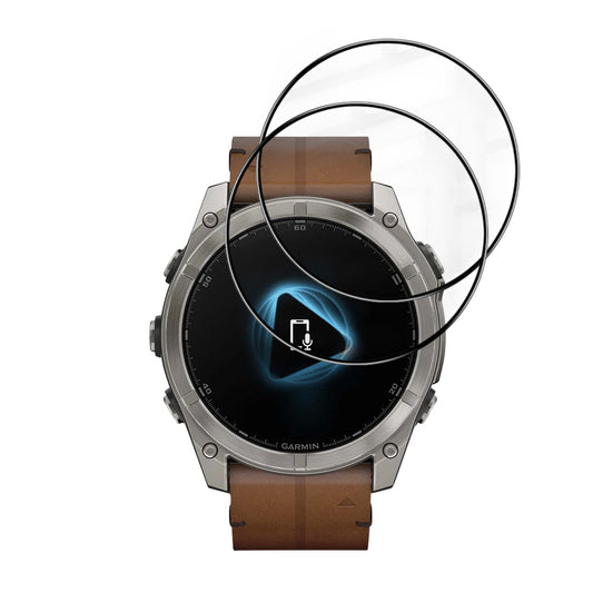 Фолио за защита Techsuit Nano Flex за Garmin Fenix 8 Pro 51mm / 8 51mm, Комплект 2 броя, Пластмаса, Черно