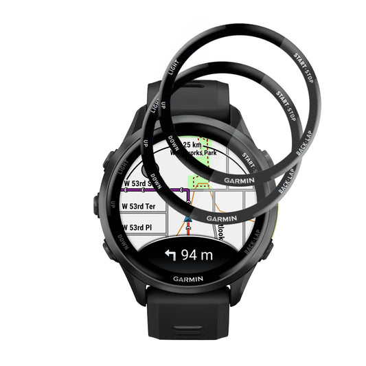 Фолио за защита Techsuit Nano Flex за Garmin Forerunner 570 47mm / 970, Комплект 2 броя, Пластмаса, Черно