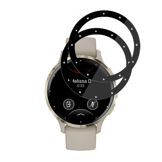 Фолио за защита Techsuit Nano Flex за Garmin Venu 3S, Комплект 2 броя, Пластмаса, Черно