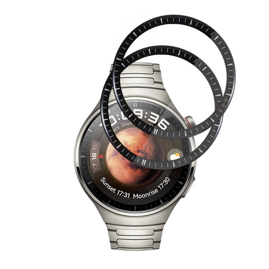 Фолио за защита Techsuit Nano Flex за Huawei Watch 4 Pro, Комплект 2 броя, Пластмаса, Черно