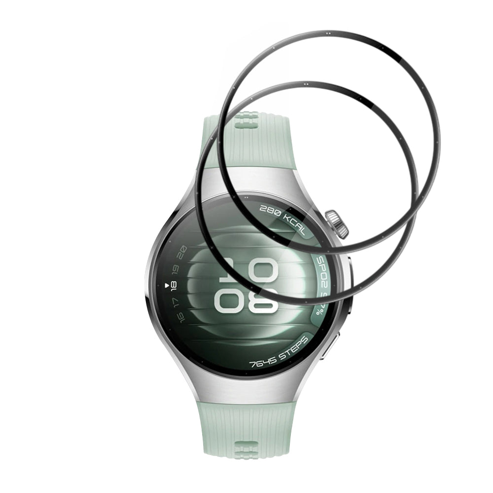Фолио за защита Techsuit Nano Flex за Huawei Watch 5 42mm, Комплект 2 броя, Пластмаса, Черно