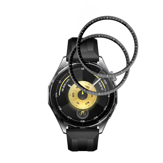 Фолио за защита Techsuit Nano Flex за Huawei Watch GT 6 46mm, Комплект 2 броя, Пластмаса, Черно