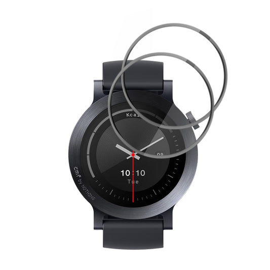 Фолио за защита Techsuit Nano Flex за Nothing CMF Watch 3 Pro, Комплект 2 броя, Пластмаса, Черно