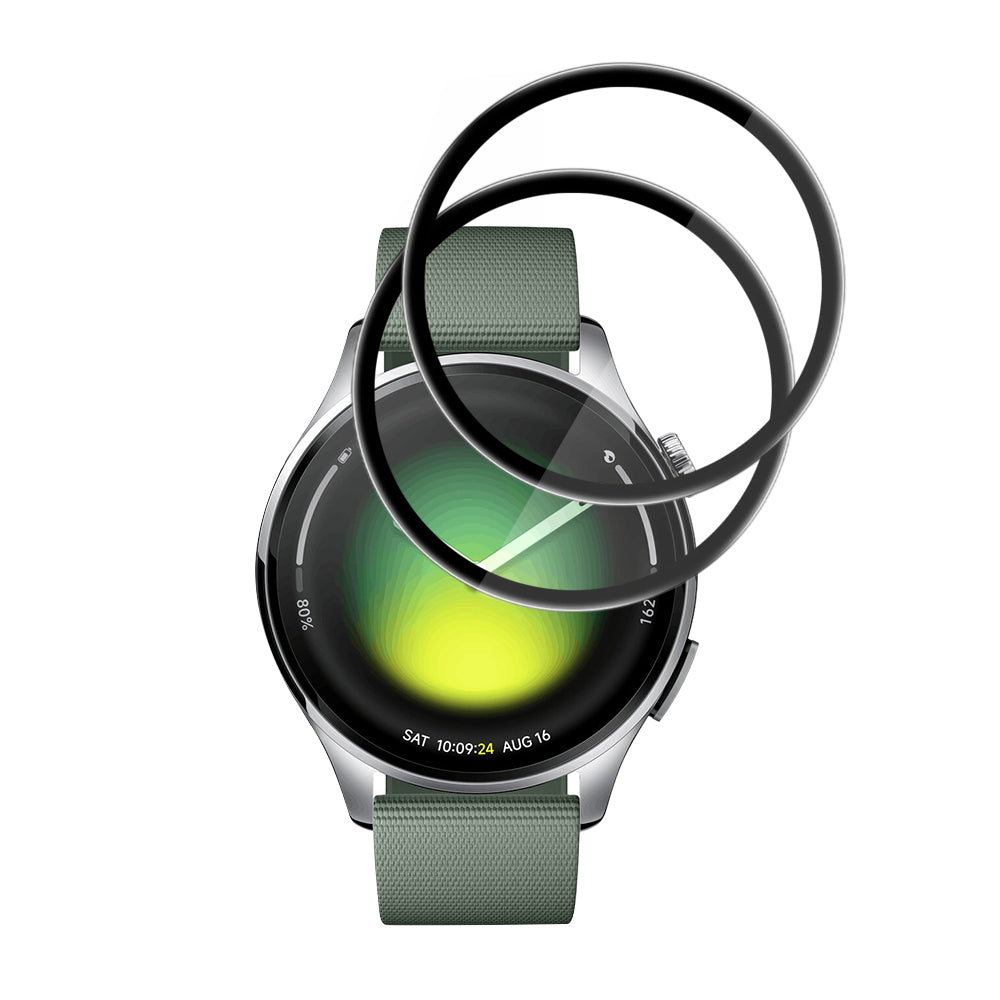 Фолио за защита Techsuit Nano Flex за Xiaomi Watch 5, Комплект 2 броя, Пластмаса, Черно