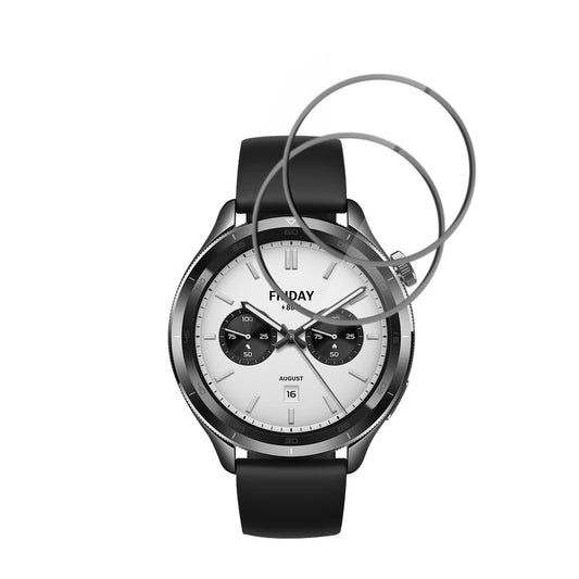 Фолио за защита Techsuit Nano Flex за Xiaomi Watch S4, Комплект 2 броя, Пластмаса, Черно