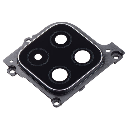 Стъкло за задна камера Samsung Galaxy A22 5G A226, с рамка, черно