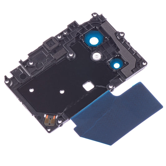 Стъкло за задна камера Xiaomi Redmi 12C, Wide+Depth+Blitz, с рамка, черно